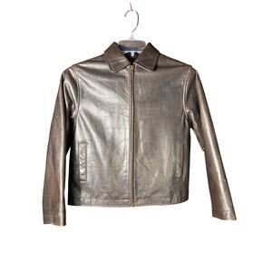 Vintage men’s, Andrew Marc Genuine leather coat M Brown